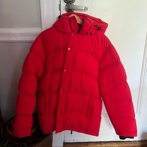 Aritzia Red Puffer Jacket